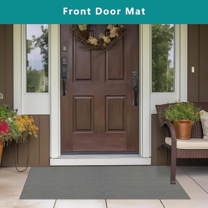 WochiTV Non Slip Drainage Mats PVC Pool Floor Mat 0.23'' Thick Outdoor Indoor Parking Space Mat for Bathroom Garage Basement Backyard Commercial Kitchen 3x3.3Ft, Grey - Image 5